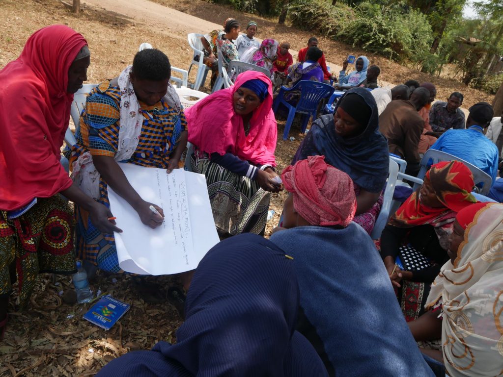 Particpatory workshop in Tanzania to build climate resilience in communities